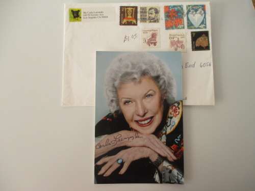 AUTOGRAPHED / SIGNED - CARLA LAEMMLE SILENT MOVIE ACTOR  LARGER THAN POST CARD