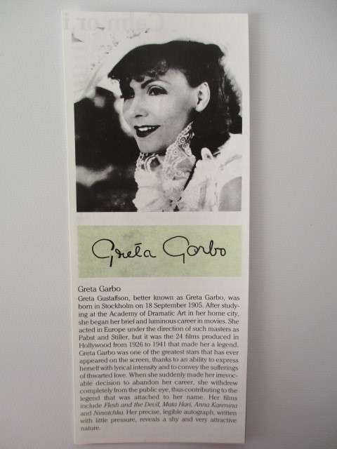 PHOTOGRAPH GRETA GARBO  A4 SIZE