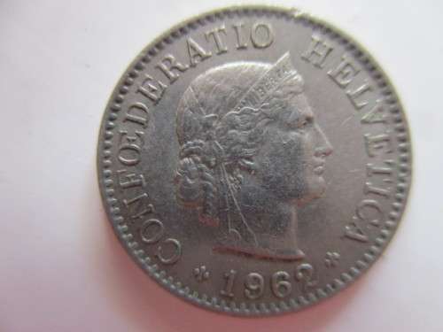 SWITZERLAND  5 RAPPEN  1962