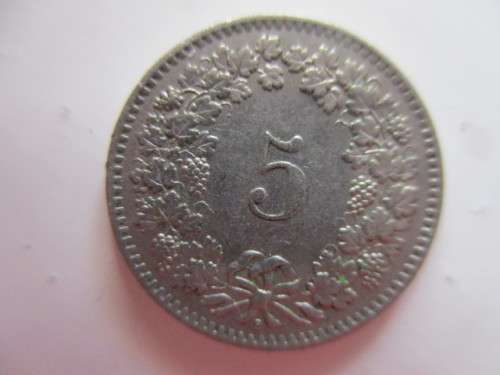 SWITZERLAND  5 RAPPEN  1962