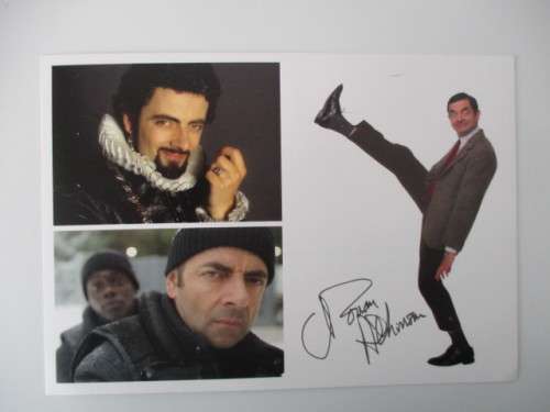 PRINTED AUTOGRAPH - ROWAN ATKINSON - MR BEAN