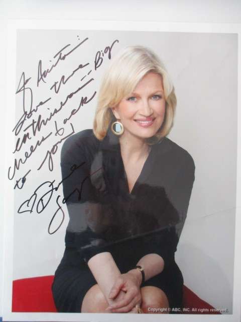 AUTOGRAPHED / SIGNED - DIANE SAWYER - A4 SIZE - BROADCASTER