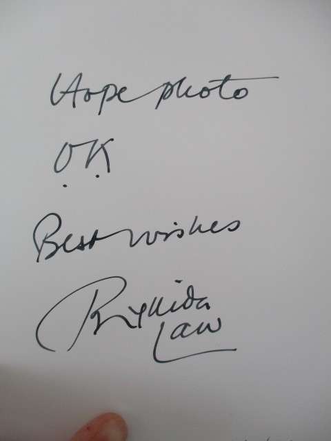 AUTOGRAPHED / SIGNED - PHYLLIDA LAW AND CARD   BOTH SIGNED