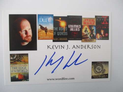 AUTOGRAPHED / SIGNED KEVIN J ANDERSON - STAR WARS  CARD