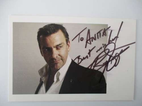 AUTOGRAPHED / SIGNED - RAY STEVENSON - THOR  AND ROME -   APP. POSTCARD SIZE