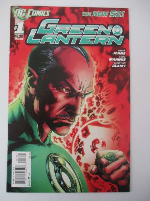 DC COMICS - GREEN LANTERN   ERROR VERSION !!!!! -  NO. 1   -  2011 GET BOTH COMICS