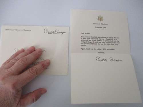 LETTER  PRE PRINTED  - PRESIDENT RONALD REAGAN 1989