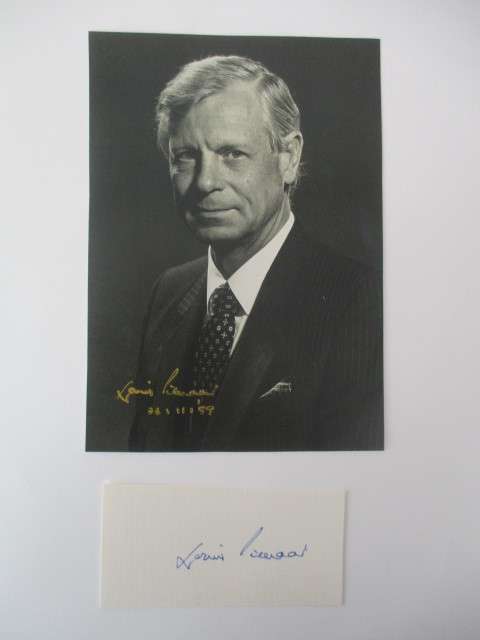 AUTOGRAPHED / SIGNED - AMBASSADOR TO SWA  - LOUIS PIENAAR