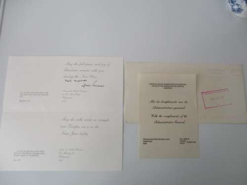 AUTOGRAPHED / SIGNED - AMBASSADOR TO SWA  - LOUIS PIENAAR