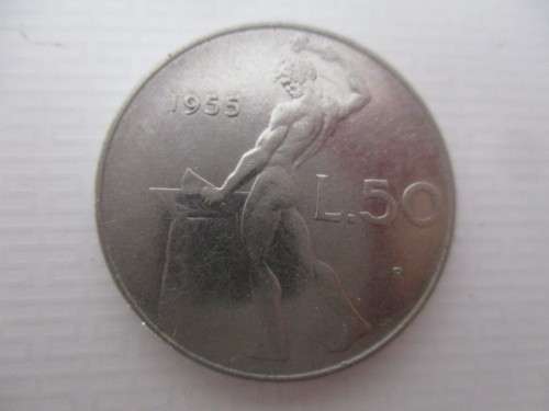 ITALY  -  L.50  1955 COIN