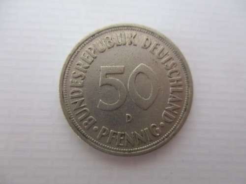 GERMANY - BUNDERSREPUBLIK DEUTSCHLAND  50 PFENNIG    1950