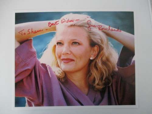 AUTOGRAPHED / SIGNED - GENA ROWLANDS  A4 SIZE