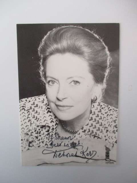 AUTOGRAPHED / SIGNED - DEBORAH KERR -  10CM  X 15 CM