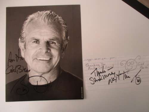AUTOGRAPHED / SIGNED - WILLIAM DEVANE - SPACE COYBOYS A4 SIZE