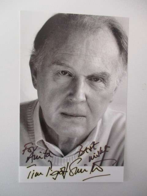 AUTOGRAPHED / SIGNED -  TIM PIGOTT-SMITH - JAMES BOND 007  AND CARD