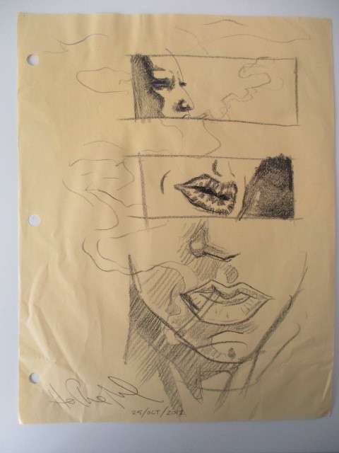 AUTOGRAPHED / SIGNED - CARTOONIST JOHN HOLSTROM? LETTER AND SKETCH