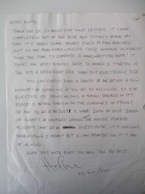 AUTOGRAPHED / SIGNED - CARTOONIST JOHN HOLSTROM? LETTER AND SKETCH