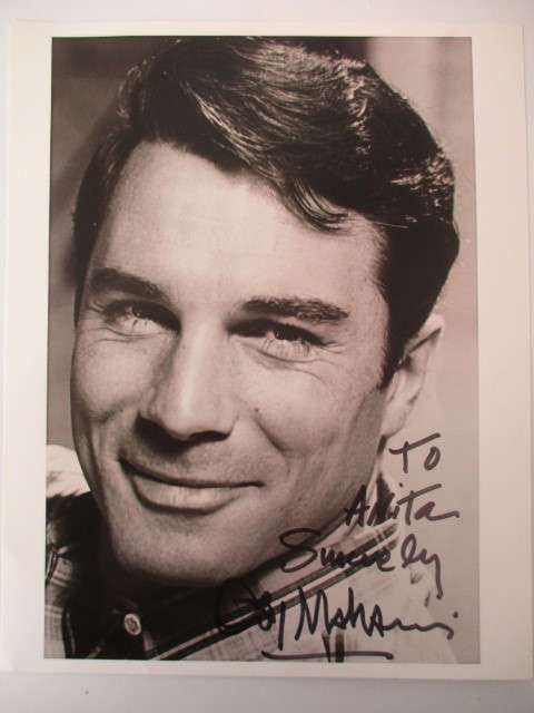 AUTOGRAPHED / SIGNED - GEORGE MAHARIS  - AND LETTER BOTH A4 SIZE
