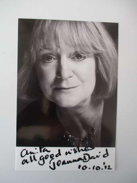 AUTOGRAPHED / SIGNED - JOANNA DAVID  AND LETTER