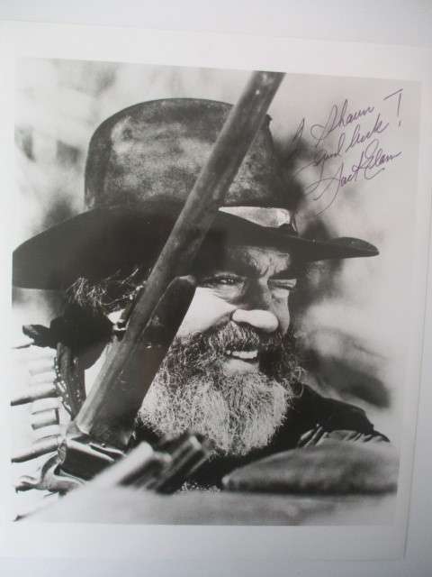 AUTOGRAPHED / SIGNED - JACK ELAM   - FAMOUS COWBOY  A4 SIZE