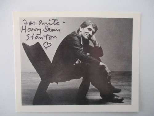AUTOGRAPHED / SIGNED - HARRY DEAN STANTON  - ALIEN  APP. POSTCARD SIZE