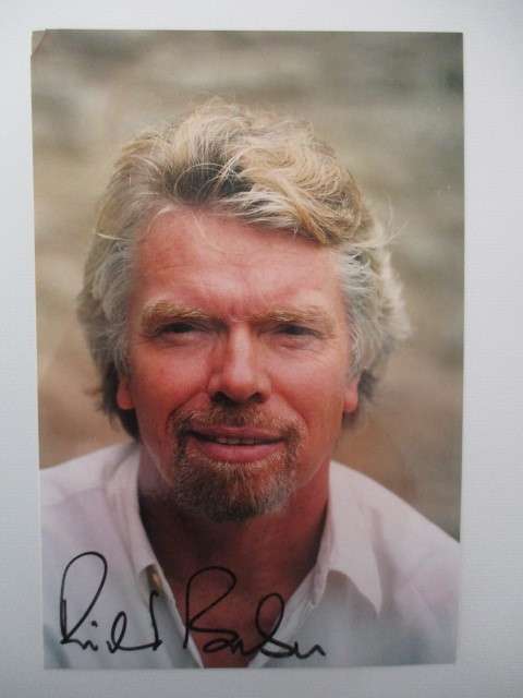 AUTOGRAPHED / SIGNED -    SIR RICHARD BRANSON -  FOUNDER OF VIRGIN