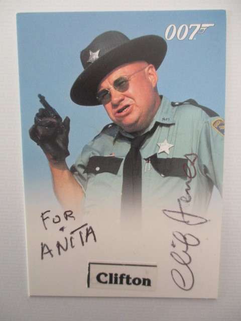 AUTOGRAPHED / SIGNED - CLIFTON JAMES - COLLECTORS CARD 007