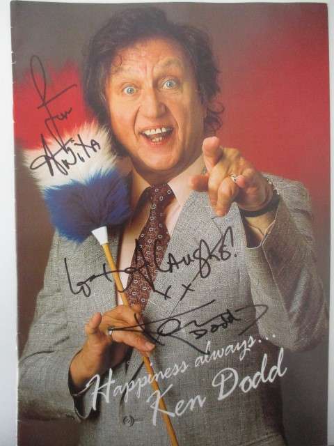 AUTOGRAPHED / SIGNED -  SIR KEN DODD  BOOKLET A4 SIZE