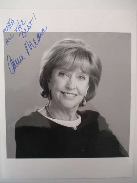 AUTOGRAPHED / SIGNED - ANNE MEARA A4 SIZE MARRIED TO JERRY STILLER A4 SIZE