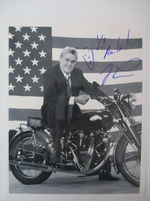 AUTOGRAPHED / SIGNED - JAY LENO  A4 SIZE