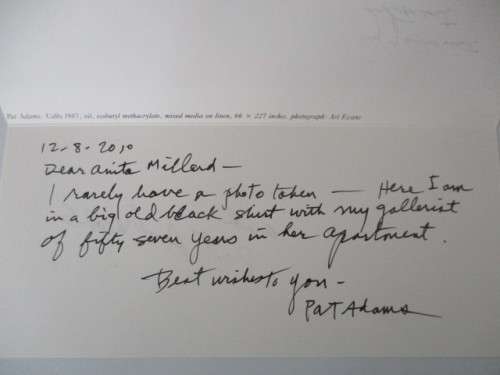 AUTOGRAPHED / SIGNED - PAT ADAMS FAMOUS ARTIST AND CARD