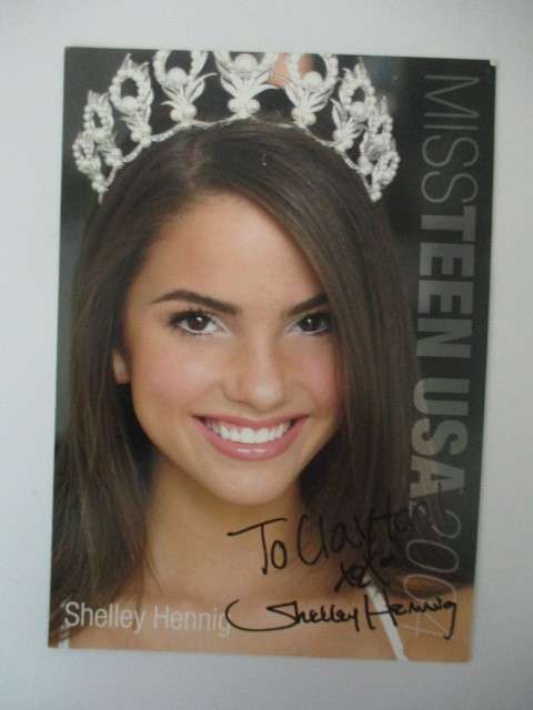 AUTOGRAPHED / SIGNED - MISS TEEN USA -  SHELLEY HENNIG