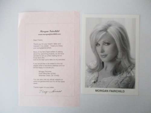 PRINTED AUTOGRAPH - MORGAN FAIRCHILD