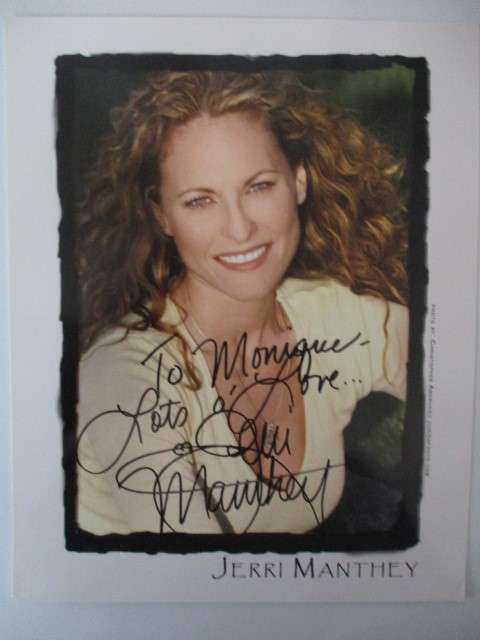 AUTOGRAPHED / SIGNED - JERRI MANTHEY  A4 SIZE  ACTOR