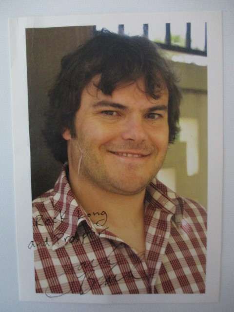 PRINTED AUTOGRAPH - JACK BLACK - SCHOOL OF ROCK