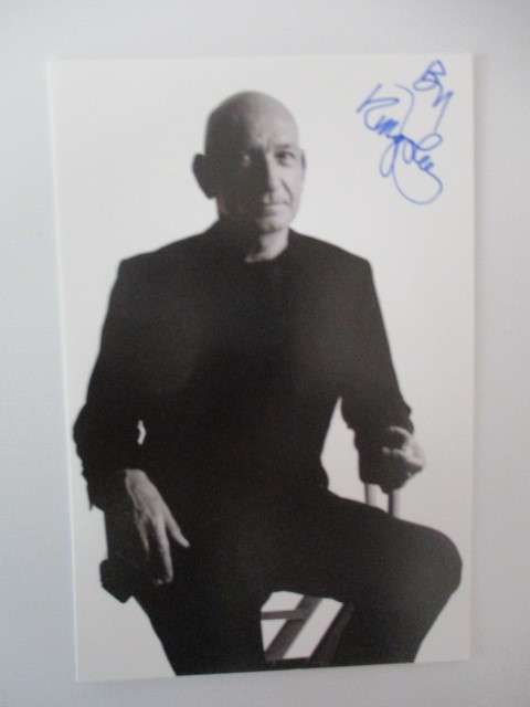 PRINTED AUTOGRAPH - BEN KINGSLEY - GANDHI