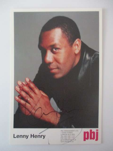 AUTOGRAPHED / SIGNED - SIR LENNY HENRY  - STAND UP COMEDIAN