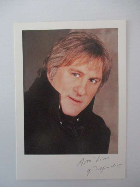 PRINTED AUTOGRAPH - GERARD DEPARDIEU - FRENCH ACTOR