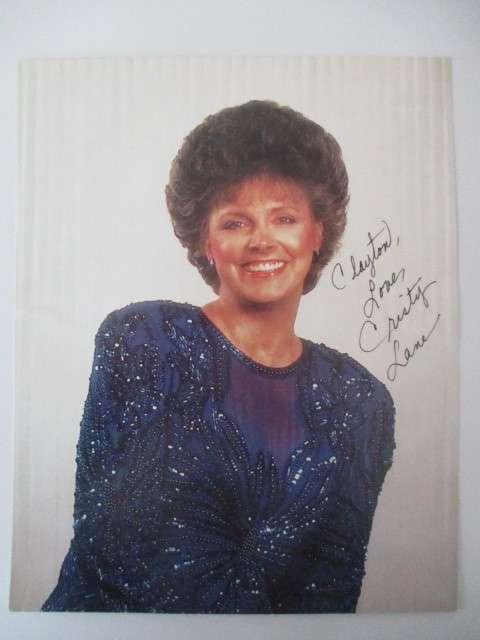 AUTOGRAPHED / SIGNED - CRISTY LANE- GOSPEL SINGER  A4 SIZE
