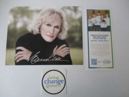AUTOGRAPHED / SIGNED - GLENN CLOSE  A4 SIZE