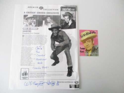 AUTOGRAPHED / SIGNED - WILL HUTCHINS - SUGARFOOT 1957 - 1961