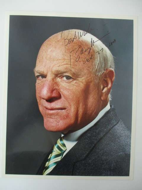 AUTOGRAPHED / SIGNED - BARRY DILLER  - FOUNDER OF FOX BROADCASTING A4 SIZE