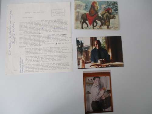 AUTOGRAPHED / SIGNED - LETTER AND NUMOUROUS SIGNED PHOTOS OF ARTIST BENGT DAHLIN