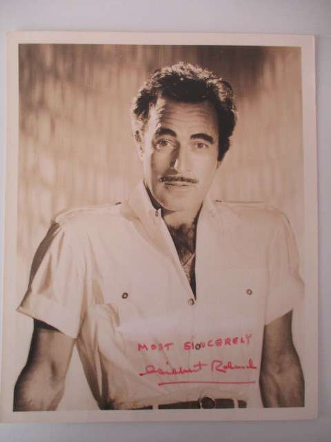 AUTOGRAPHED / SIGNED - GILBERT ROLAND  A4 SIZE - ACTED IN THE RUTHLESS 4 / ANY GUN CAN PLAY 1967