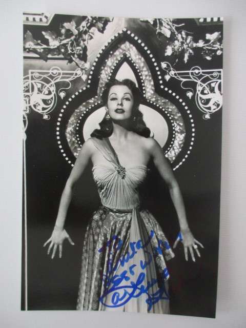 AUTOGRAPHED / SIGNED - ARLENE DAHL   - APP POST CARD SIZE