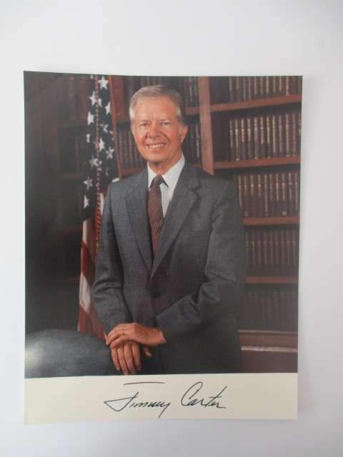 RARE PRINTED YOUNG PRESIDENT JIMMY CARTER AUTOGRAPH   A4 SIZE