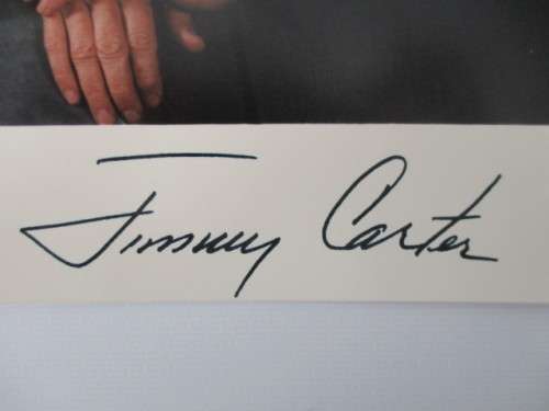 RARE PRINTED YOUNG PRESIDENT JIMMY CARTER AUTOGRAPH   A4 SIZE