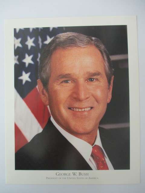 PHOTOGRAPH OF YOUNG PRESIDENT BUSH A4 SIZE