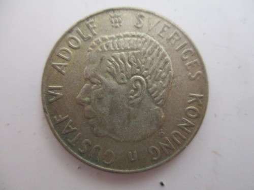 SWEDEN  1 KRONEN GUSTAF -  1967 COIN