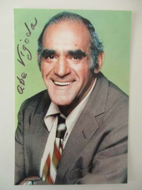 AUTOGRAPHED / SIGNED - ABE VIGODA - THE GOD FATHER BIT LARGER THAN POSTCARD